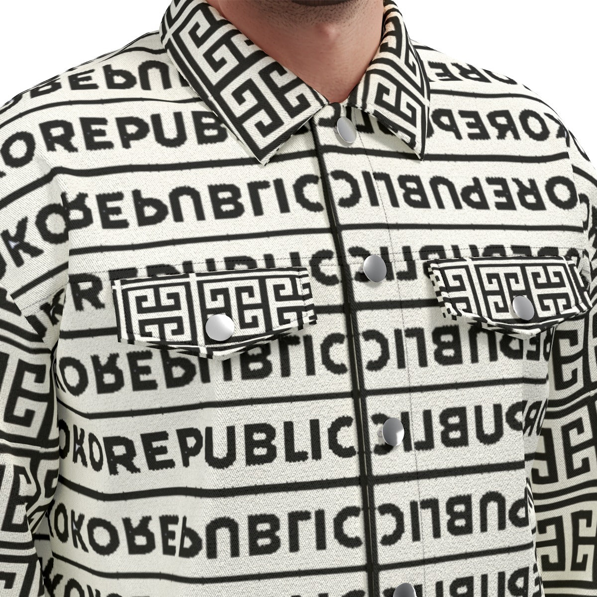kokorepublic Print Unisex Lapel Jacket | 245GSM Cotton