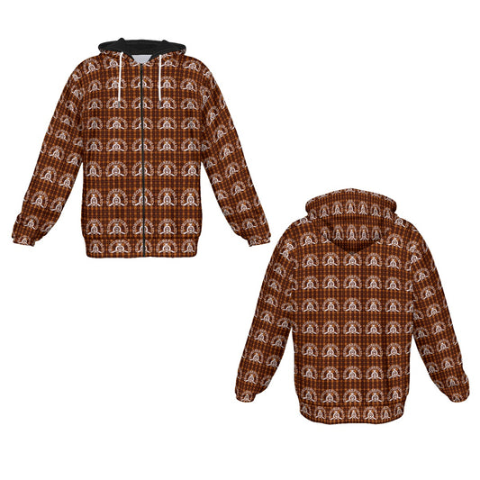 kokorepublic Print Men's Heavy Fleece Zip Up Hoodie