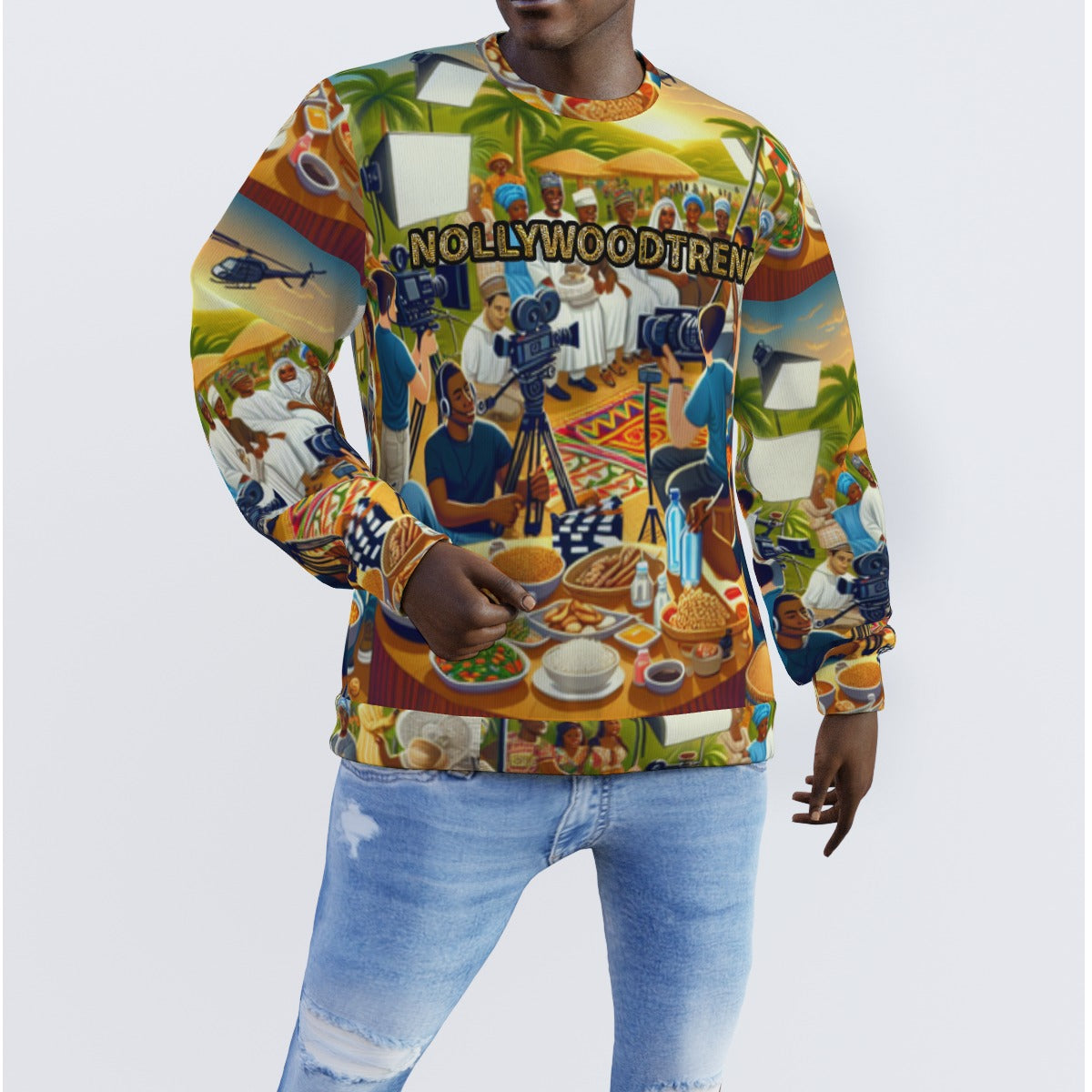 Nollywoodtrend Print Men's Sweater
