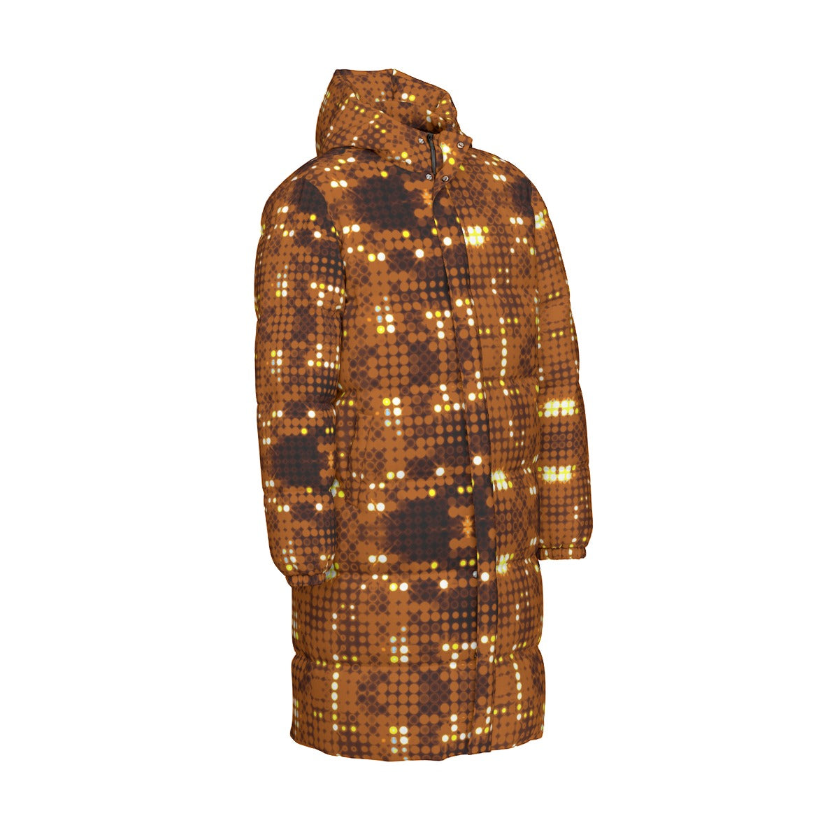 Print Unisex Long Down Jacket
