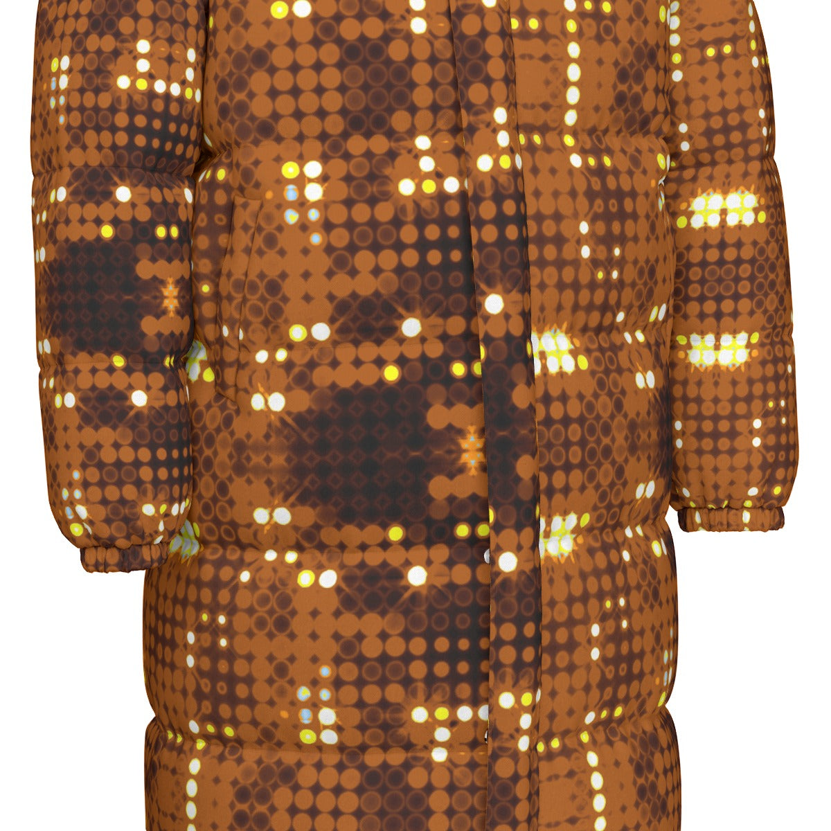 Print Unisex Long Down Jacket