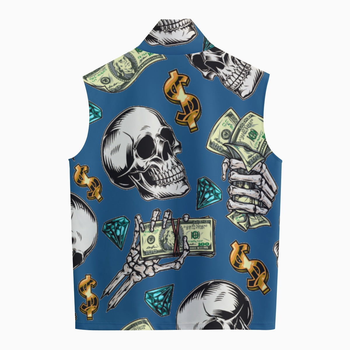 kokorepublic Print Men's Stand-up Collar Vest