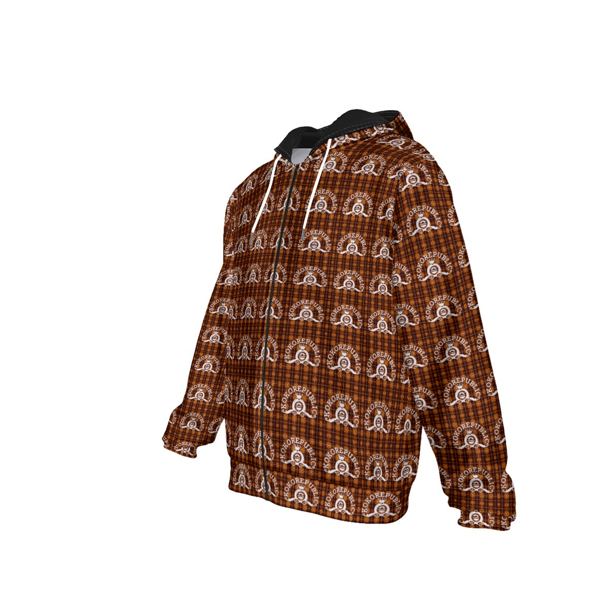 kokorepublic Print Men's Heavy Fleece Zip Up Hoodie