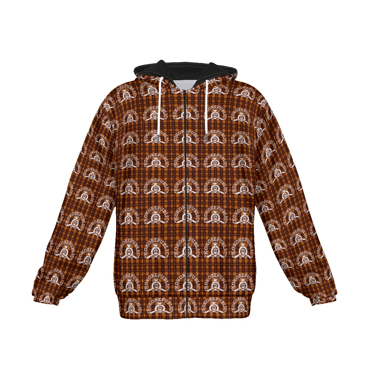 kokorepublic Print Men's Heavy Fleece Zip Up Hoodie