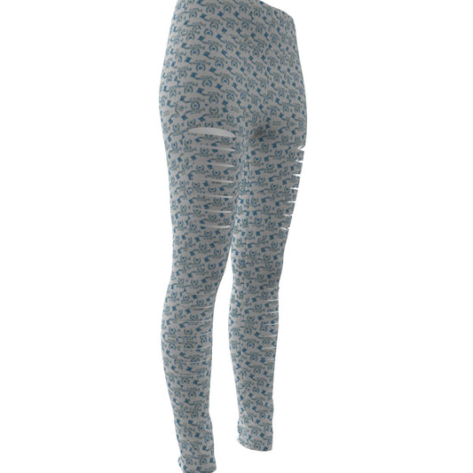 kokorepublic Print Women's Ripped Leggings