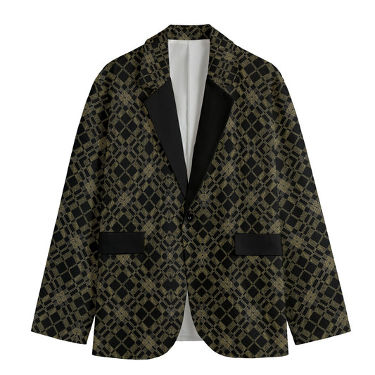kokorepublic Print Men's Casual Flat Lapel Collar Blazer | 245GSM Cotton