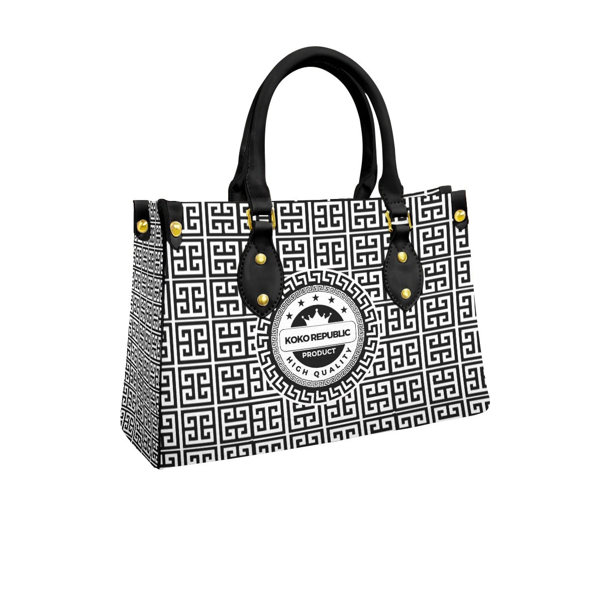 Women's Tote Bag With Black Handle