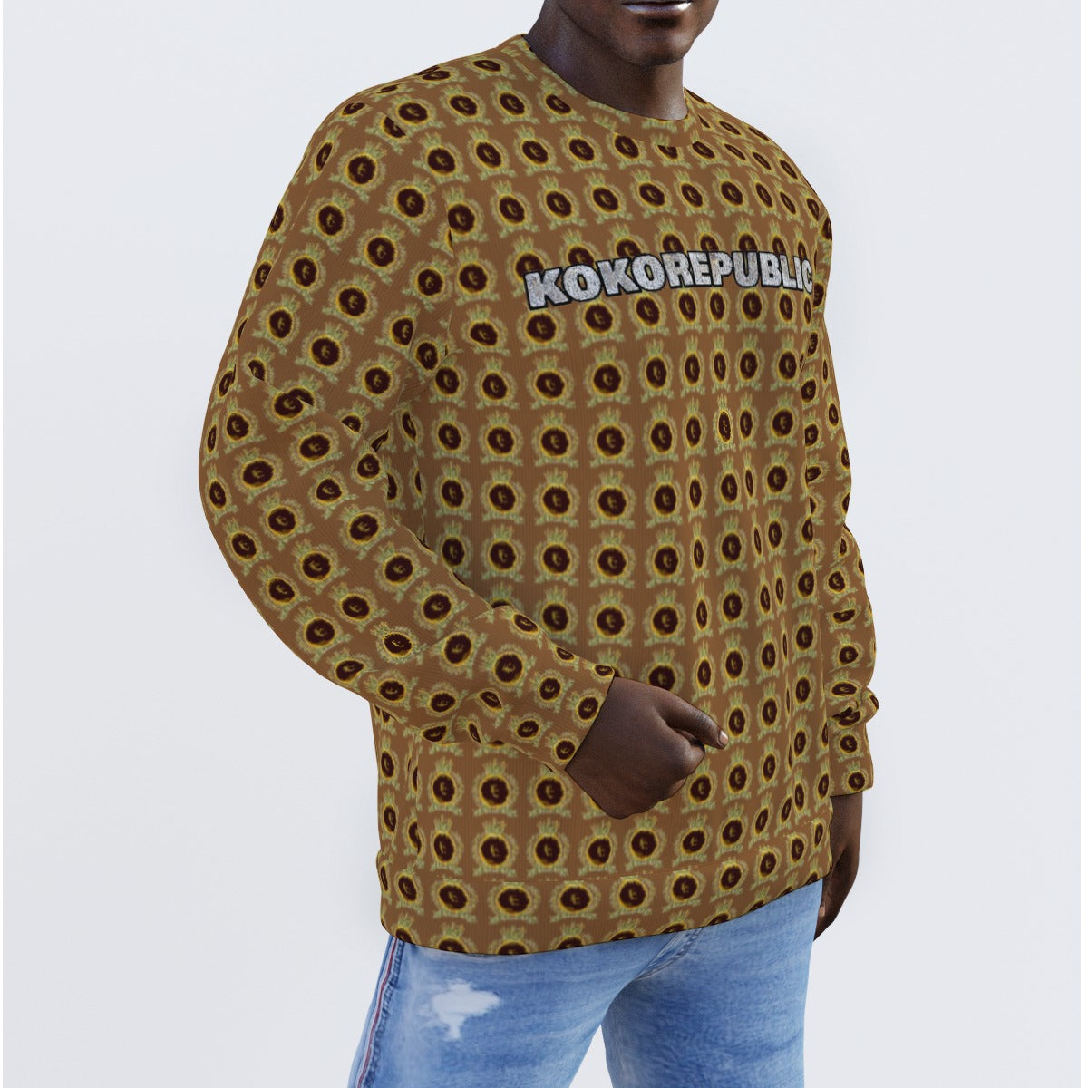 All-Over Print Men's Sweater