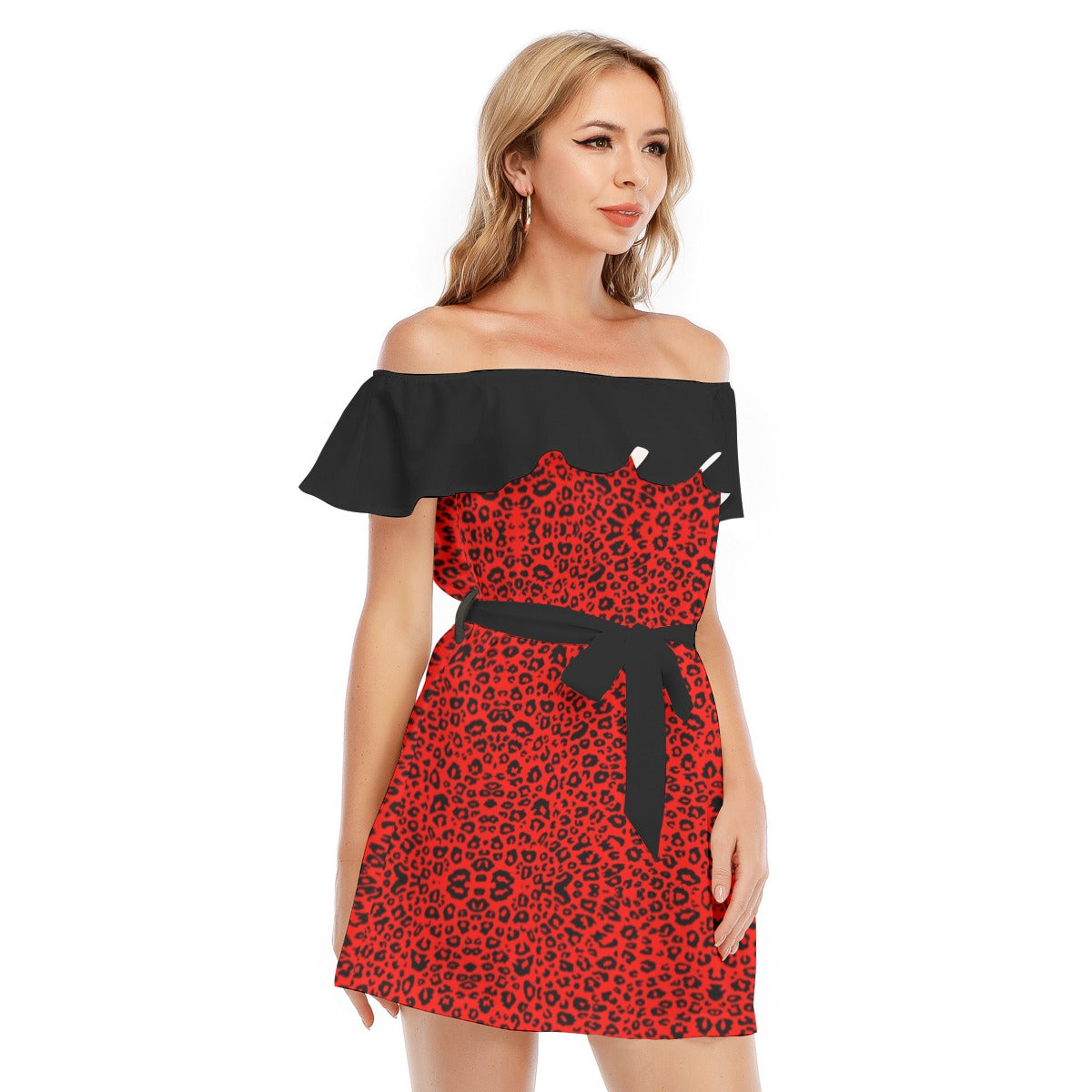 kokorepublic  Women's Off-shoulder Dress With Ruffle