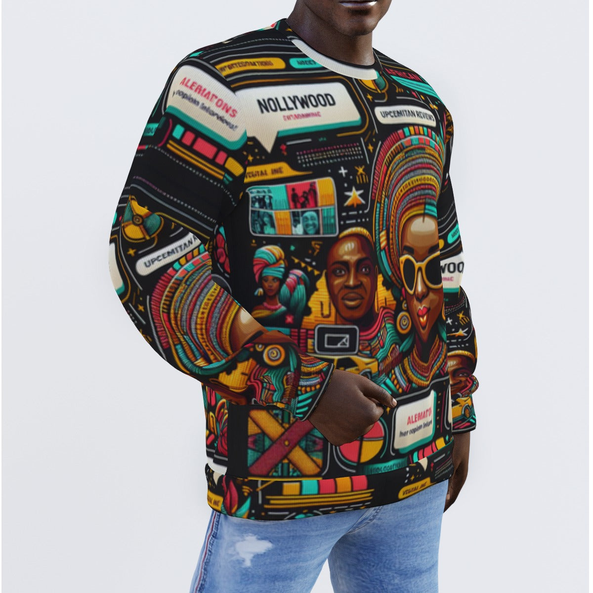 Nollywoodtrend Print Men's Sweater