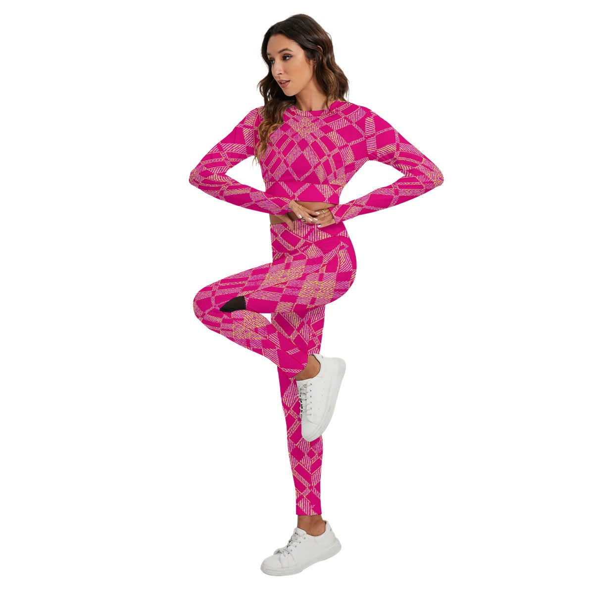 kokorepublicboutique  Print Women's Sport Set With Backless Top And Leggings