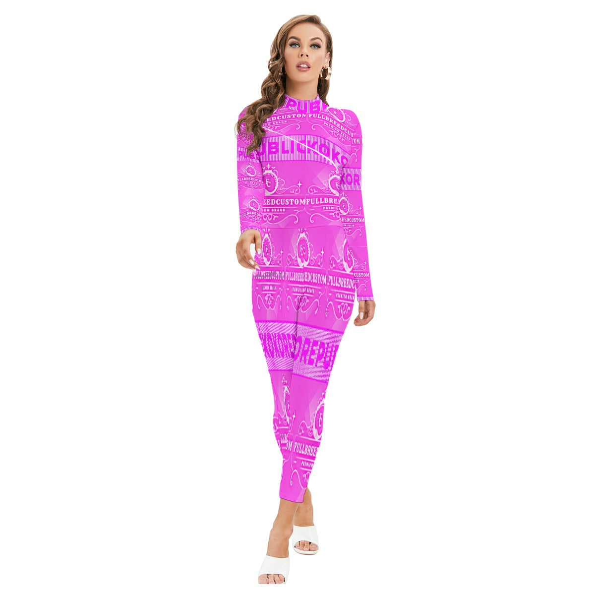 kokorepublic Women's Long-sleeved High-neck Jumpsuit With Zipper