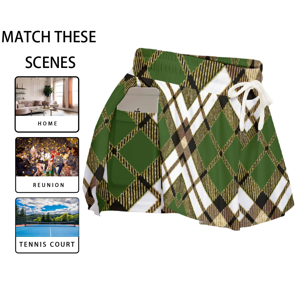 All-Over Print Women's Sport Skorts With Pocket