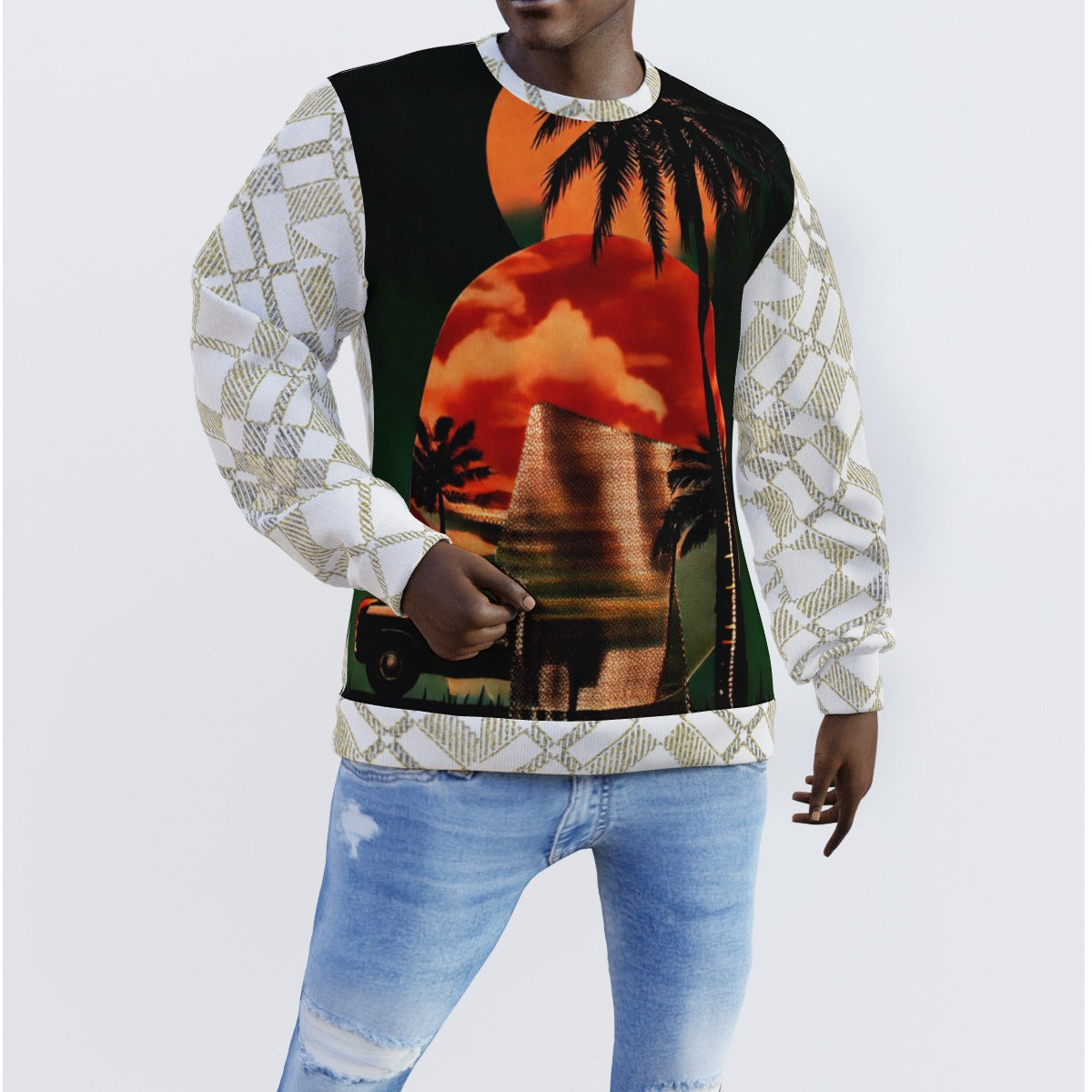 Nollywoodtrend Print Men's Sweater