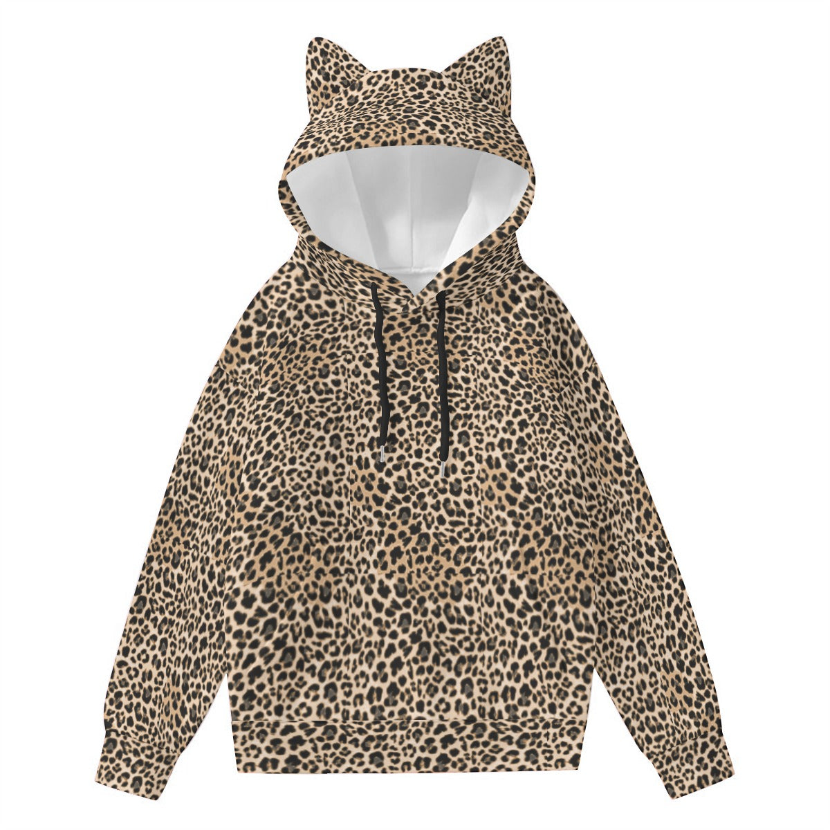 All-Over Print Women’s Hoodie With Decorative Ears