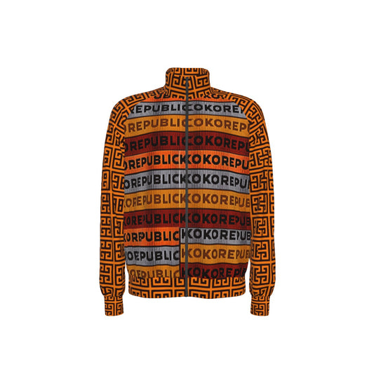 kokorepublic  Print Men's Raglan-Sleeve Stand Collar Jacket