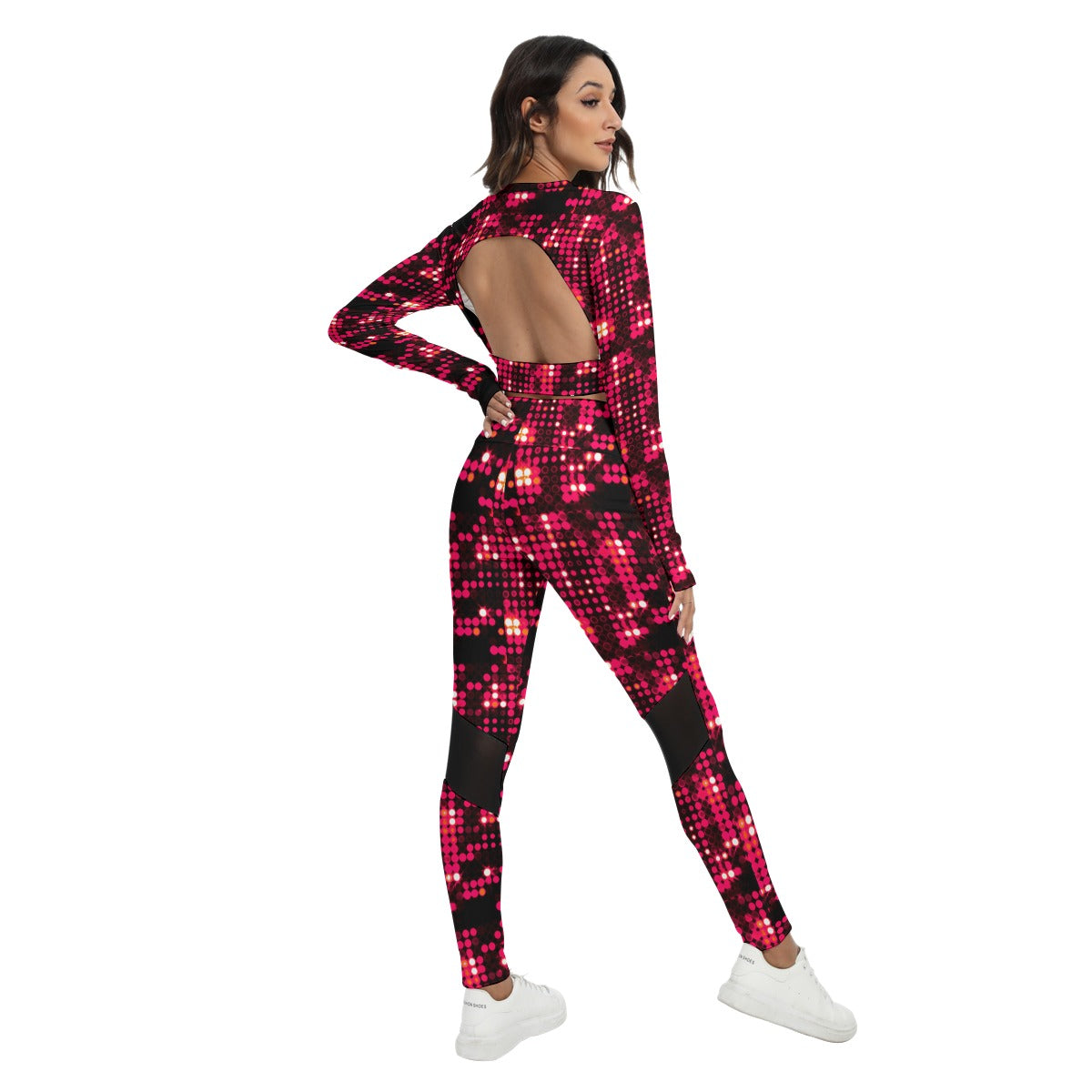 Kokorepublic  Print Women's Sport Set With Backless Top And Leggings