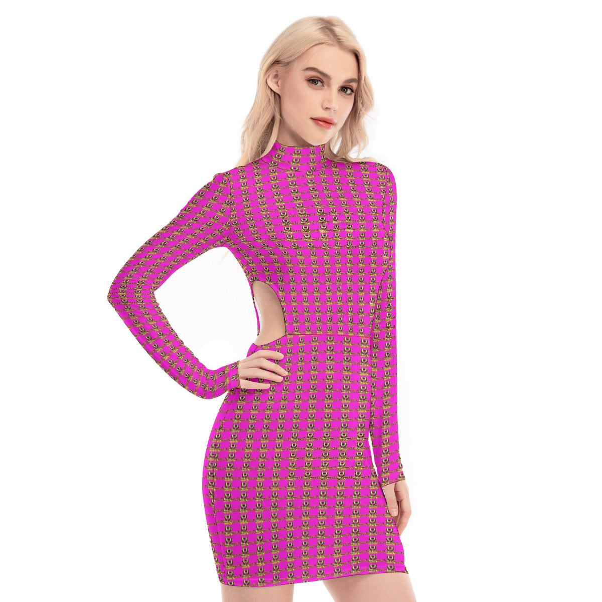 kokorepublic   Print Women's Waist Hollow Hip Dress
