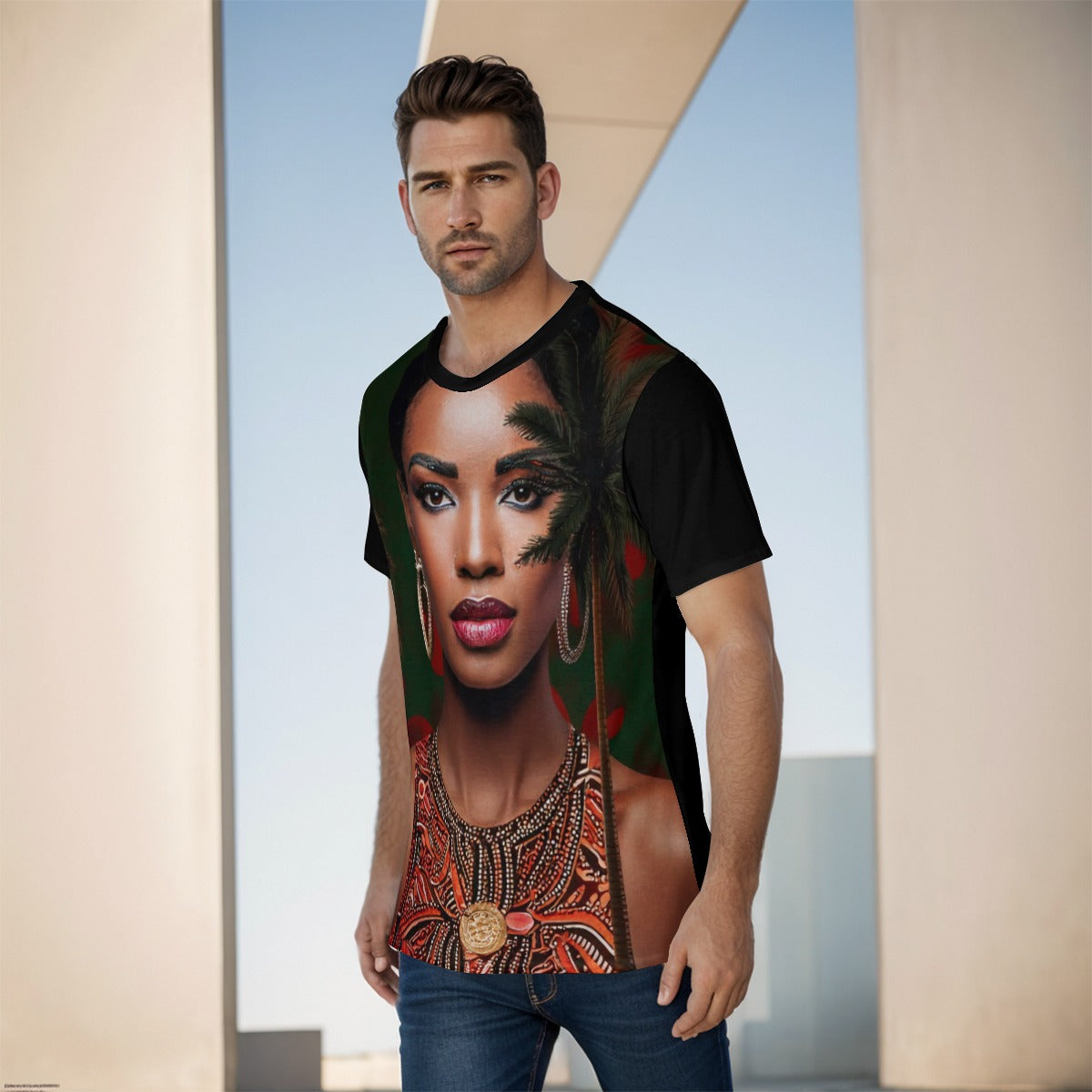 Nollywoodtrend Print Men's O-Neck T-Shirt