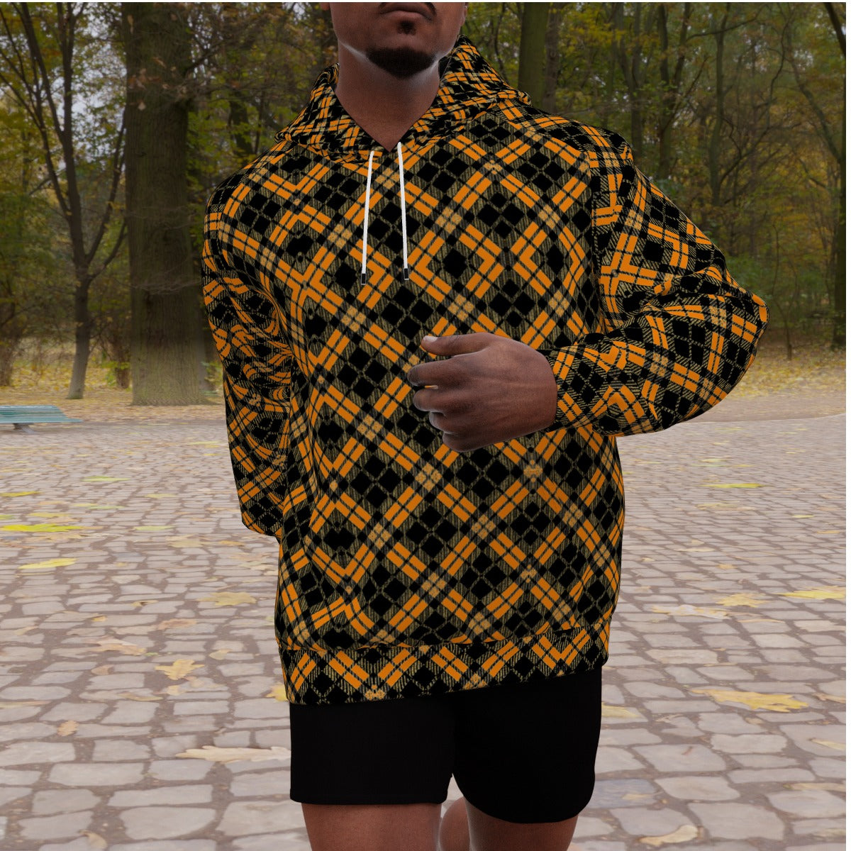 Print Men's Heavy Fleece Raglan Hoodie