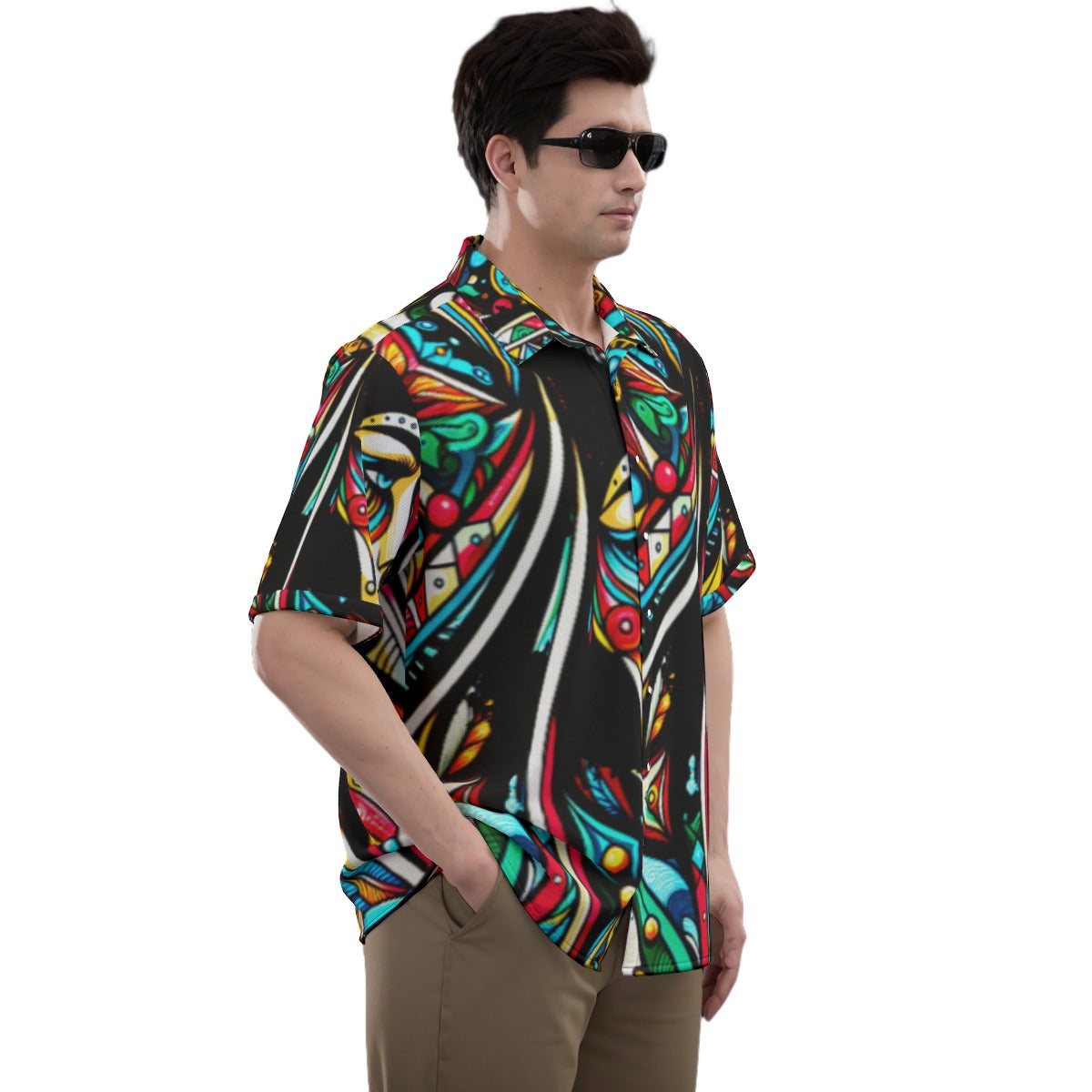 Nollywoodtrend  Print Unisex Shirt With Folding Sleeve