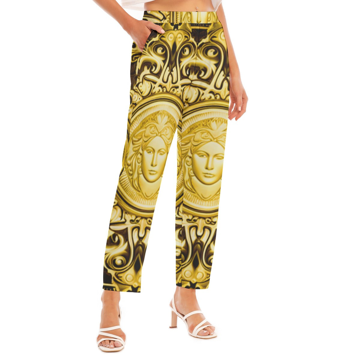 kokorepublic Print Women's Loose Straight-leg Pants
