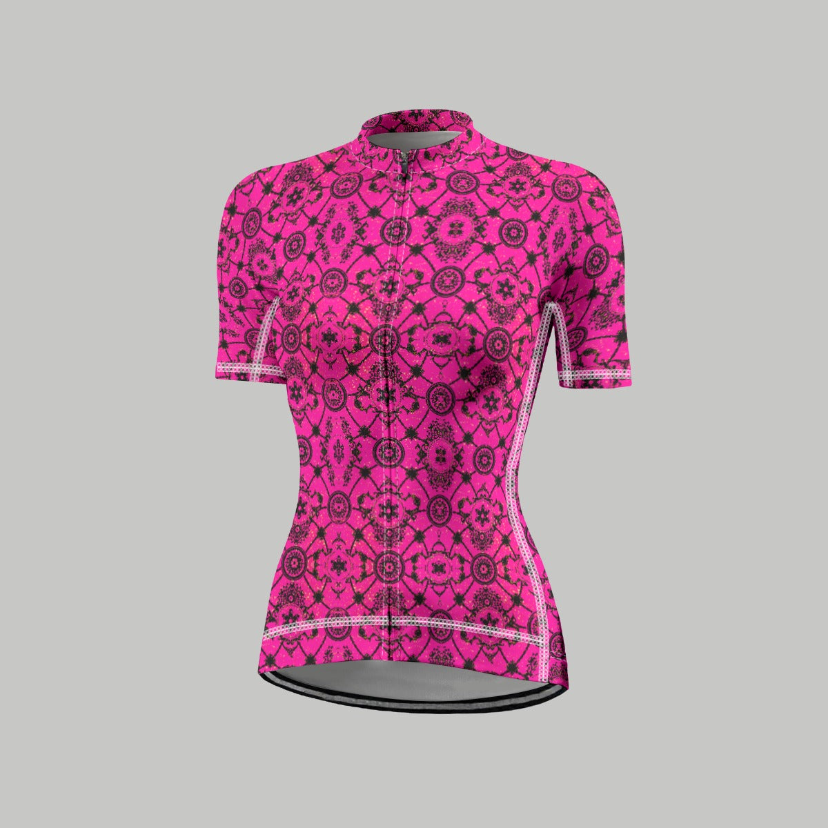 kokorepublic Print Women's Anti-Slip Raglan Cycling Jersey With Short Sleeve
