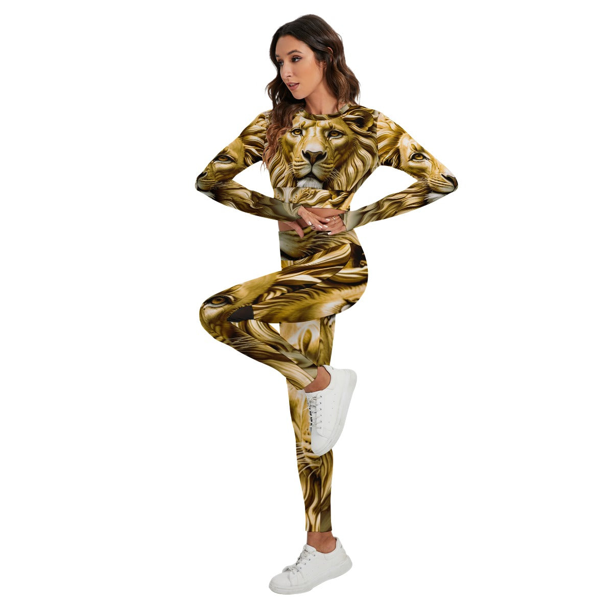 kokorepublic Print Women's Sport Set With Backless Top And Leggings