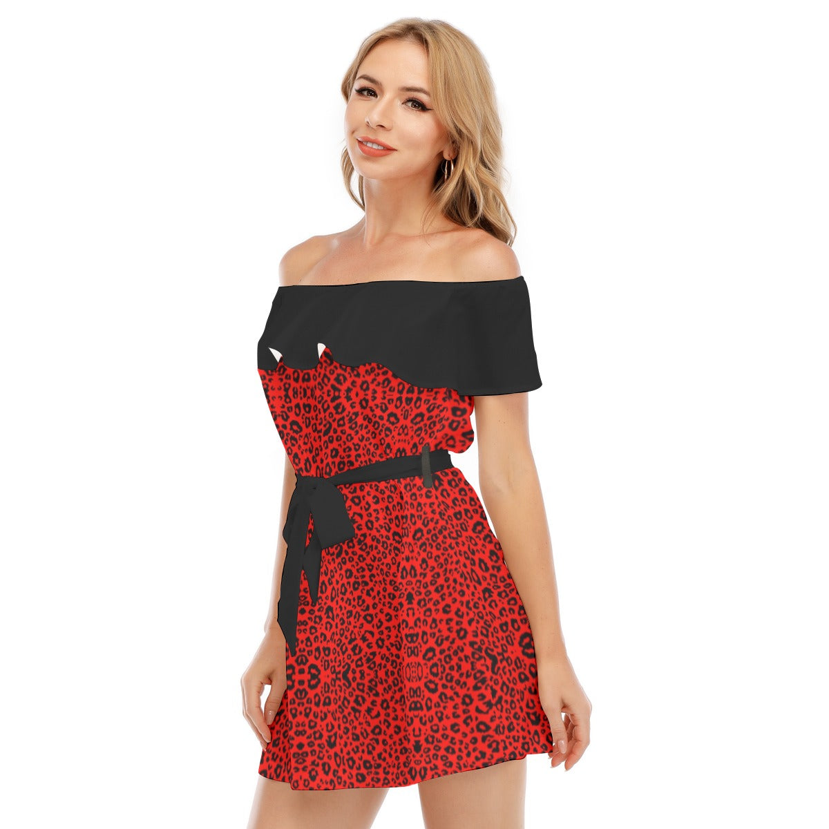kokorepublic  Women's Off-shoulder Dress With Ruffle