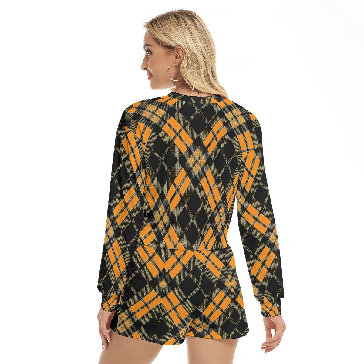 kokorepublic Print Women's Short Sweatshirt And Pants Suit
