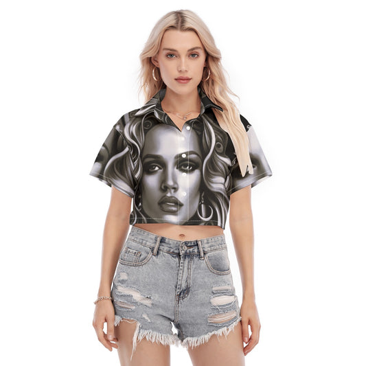 kokorepublic Print Women's Cropped Shirt