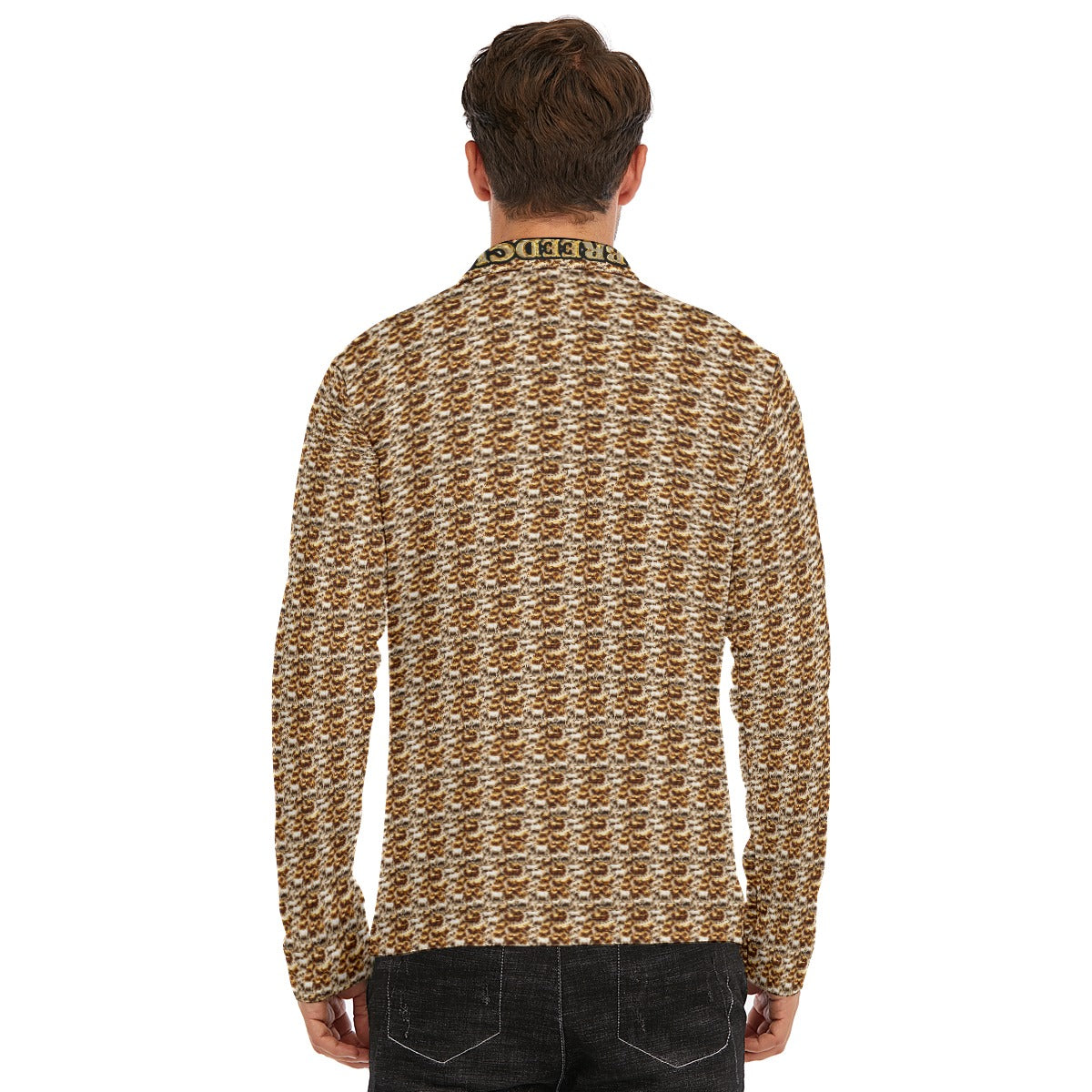 FullbreedCustom Print Men's Lapel T-shirt With Neckline Zipper Closure