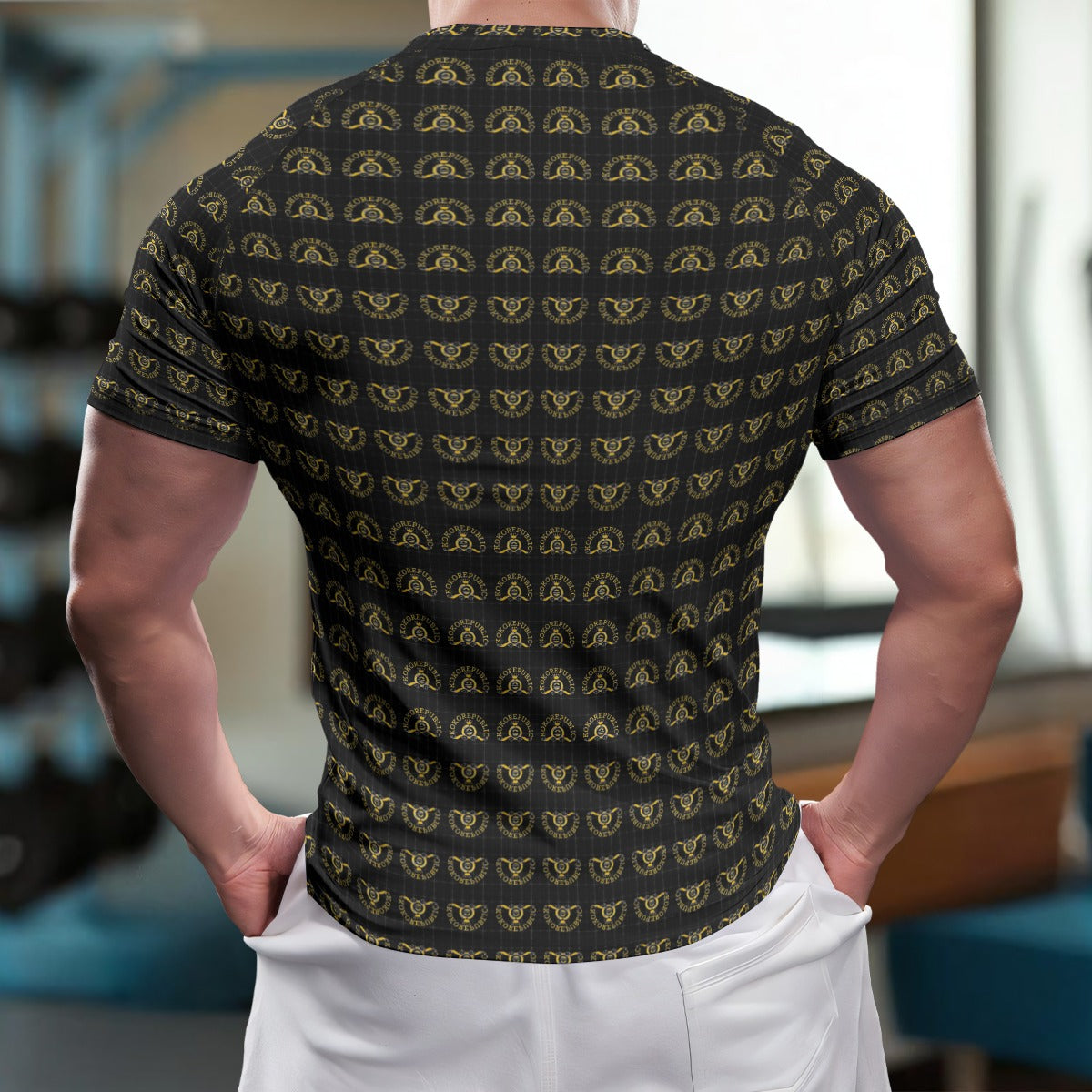 kokorepublic Print Unisex Yoga Sports Short Sleeve T-Shirt