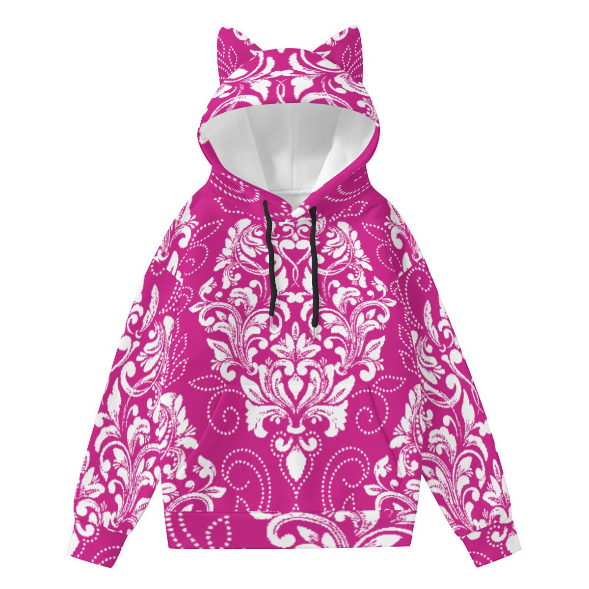 All-Over Print Women’s Hoodie With Decorative Ears