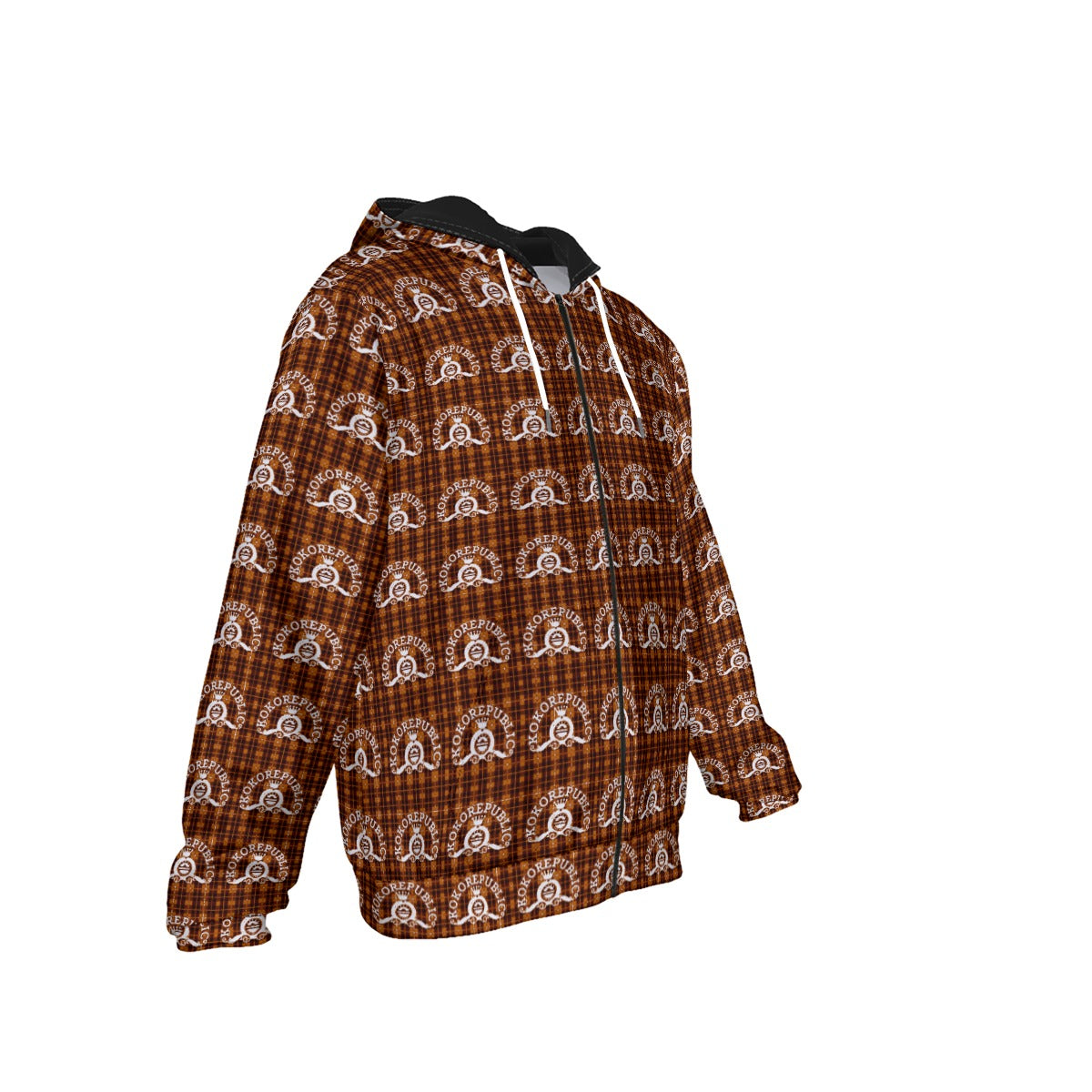 kokorepublic Print Men's Heavy Fleece Zip Up Hoodie