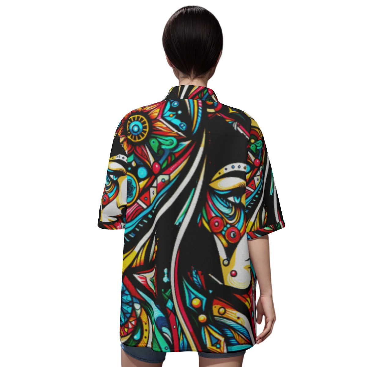 Nollywoodtrend  Print Unisex Shirt With Folding Sleeve