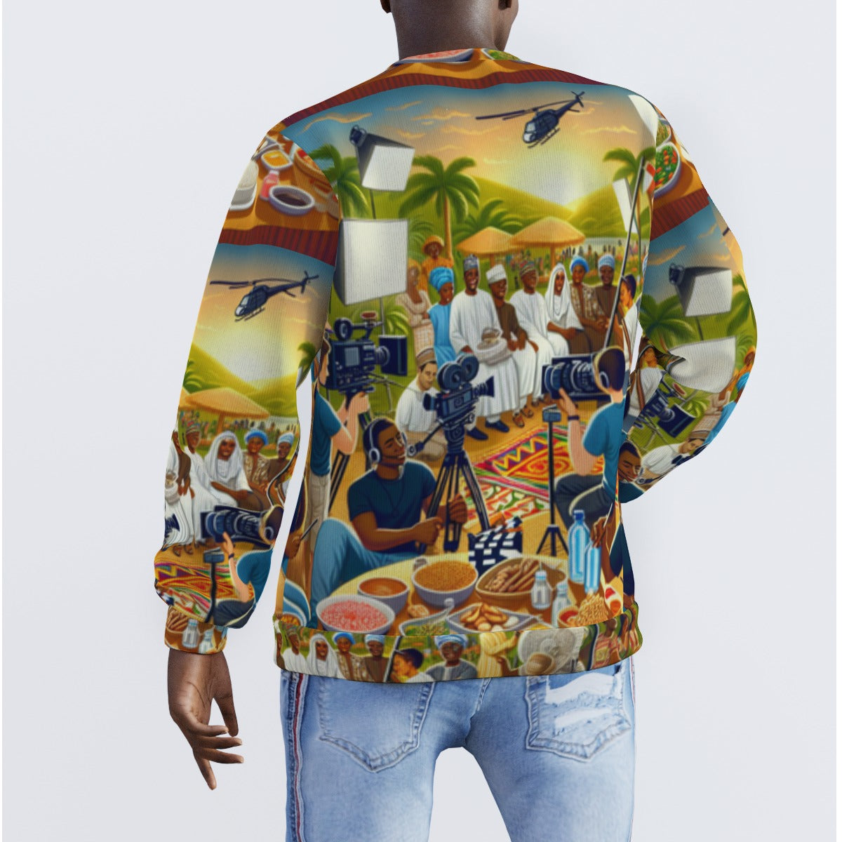 Nollywoodtrend Print Men's Sweater