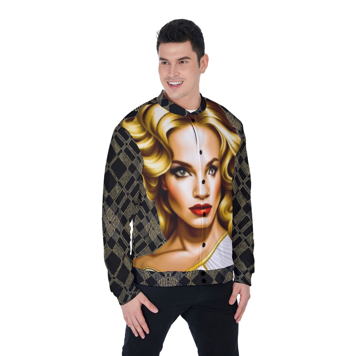 kokorepublic Print Men's Baseball Jacket