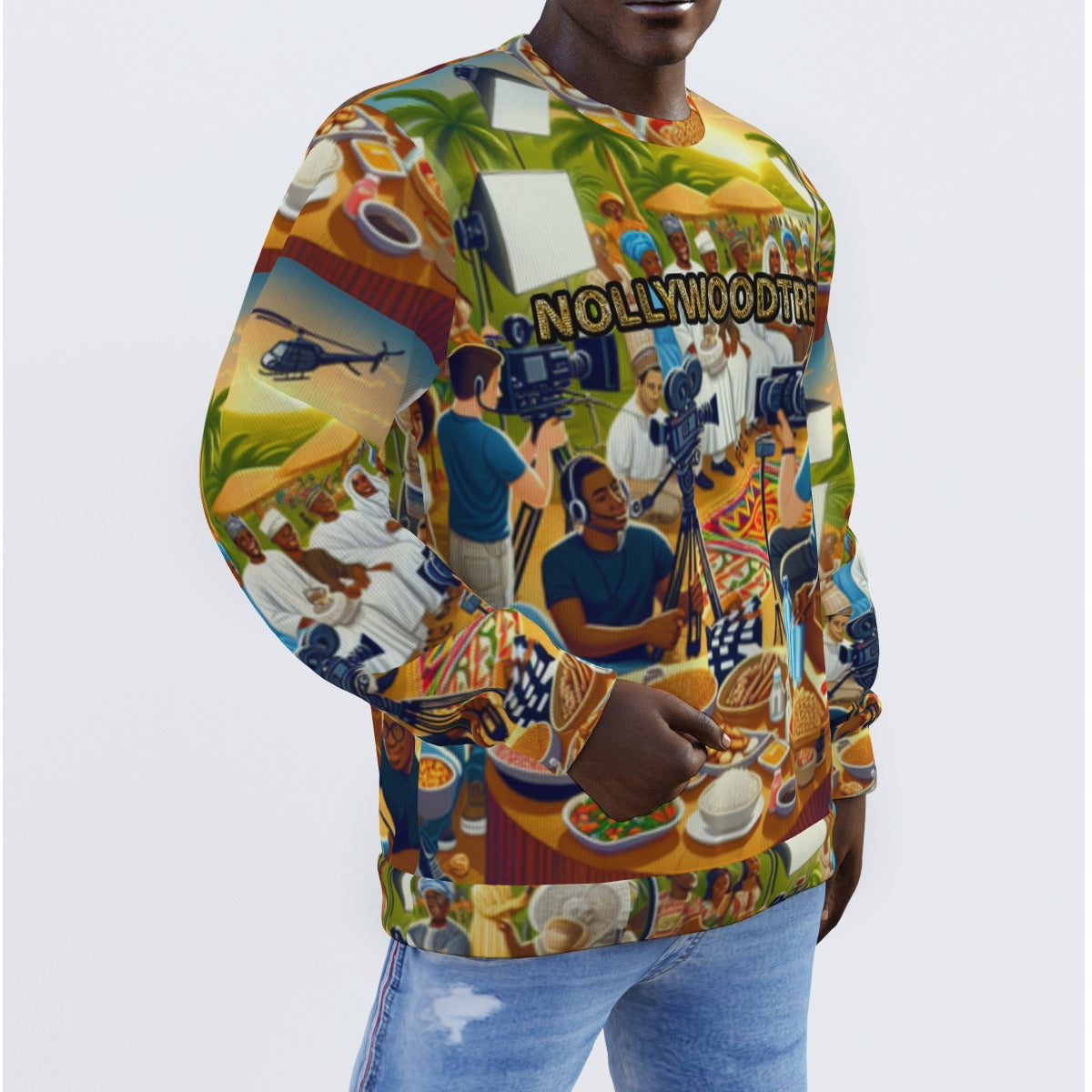 Nollywoodtrend Print Men's Sweater