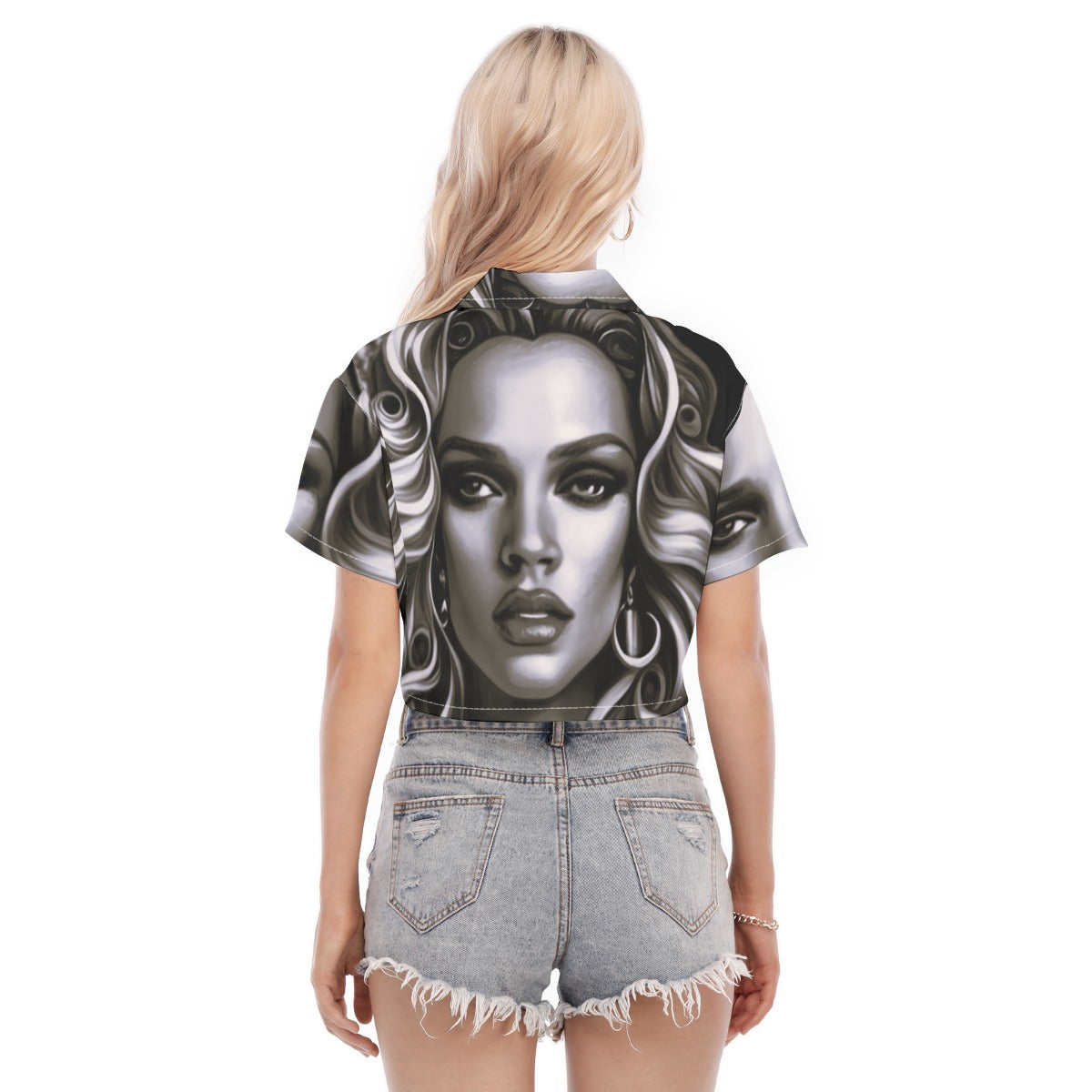kokorepublic Print Women's Cropped Shirt