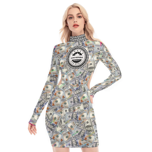 kokorepublic Print Women's Waist Hollow Hip Dress