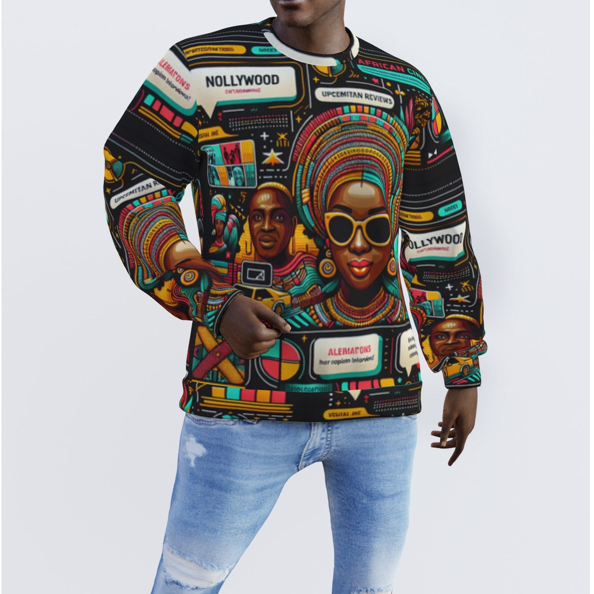 Nollywoodtrend Print Men's Sweater
