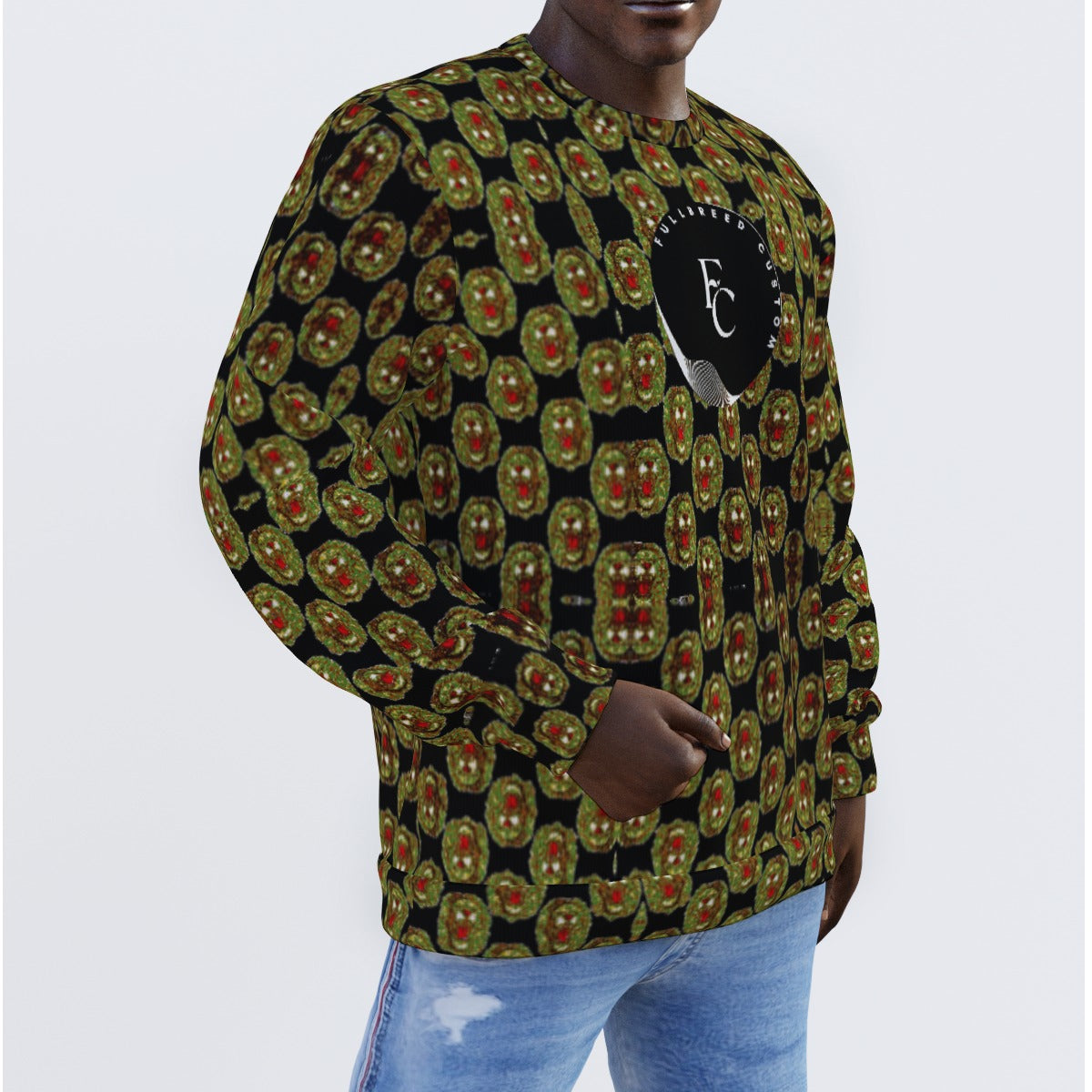 All-Over Print Men's Sweater