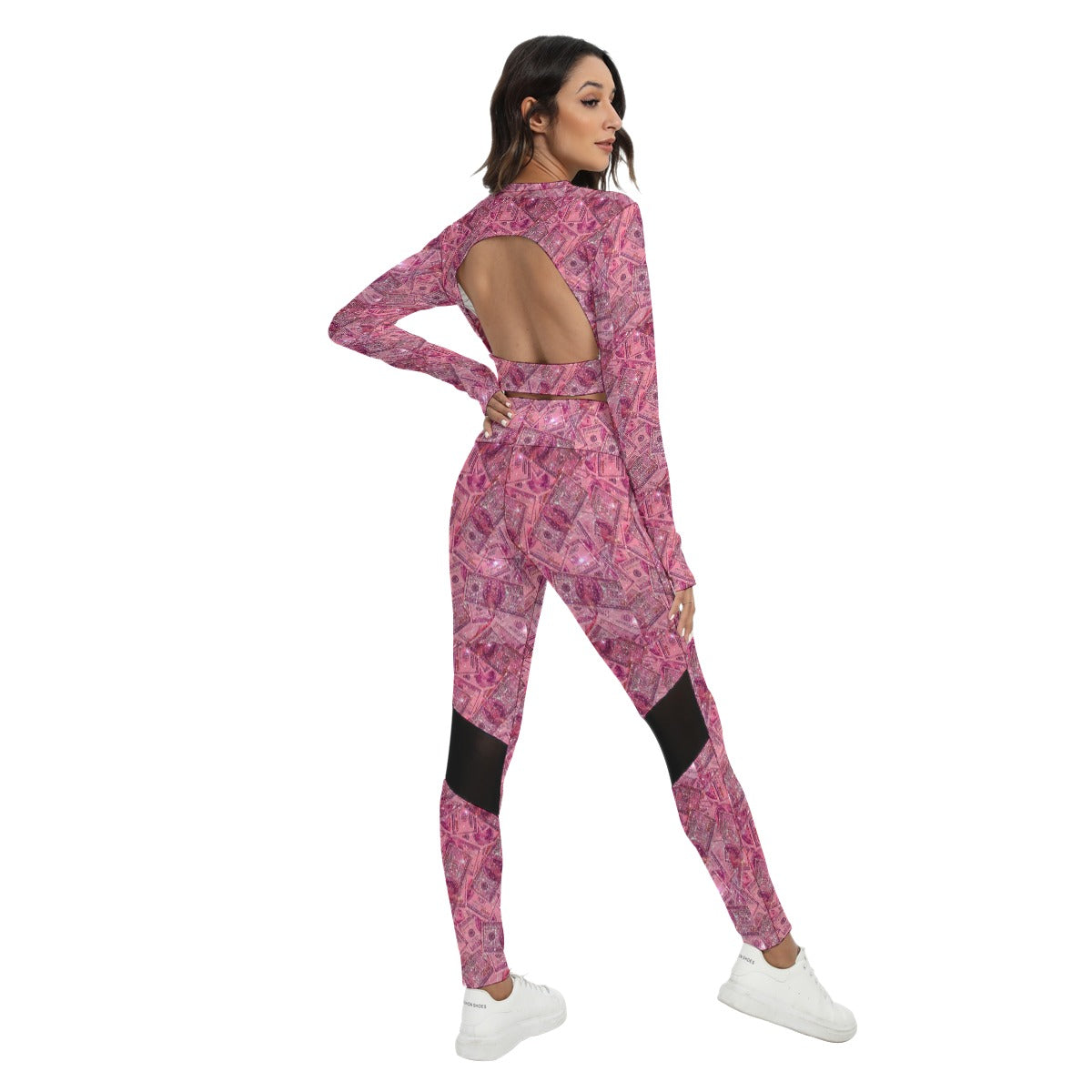kokorepublic Print Women's Sport Set With Backless Top And Leggings