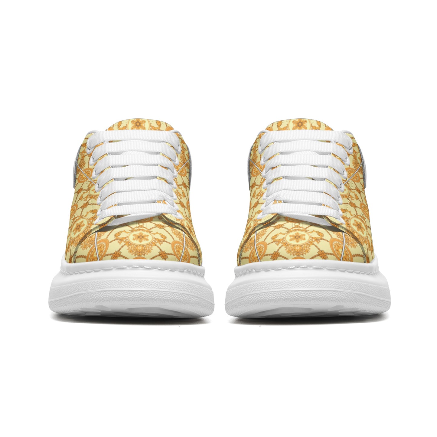 Unisex Non Slip Lace Up Faux Leather Sneakers