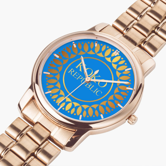 kokorepublic154. Folding Clasp Type Stainless Steel Quartz Watch (With Indicators)
