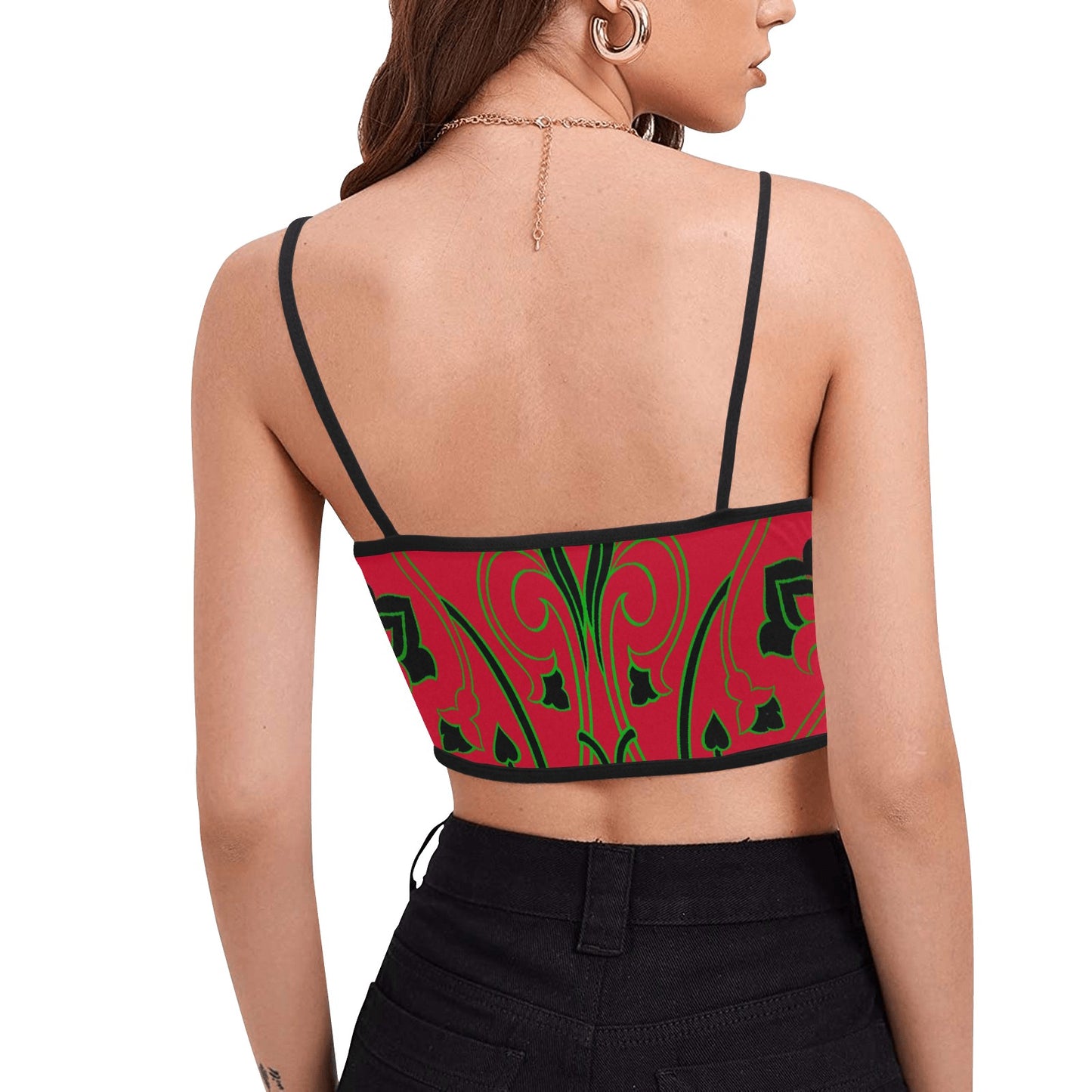 kokorepublic Women's Spaghetti Strap Crop Top (T67)