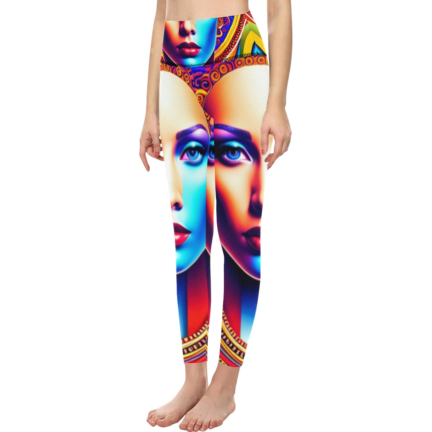 kokorepublic Women's High-Waisted Leggings (Model L36)