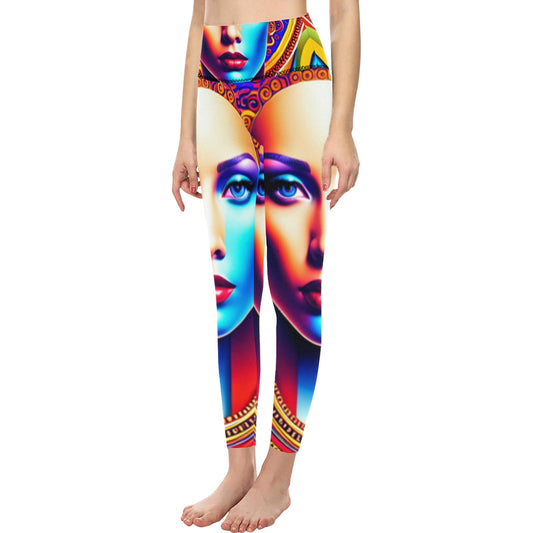kokorepublic Women's High-Waisted Leggings (Model L36)