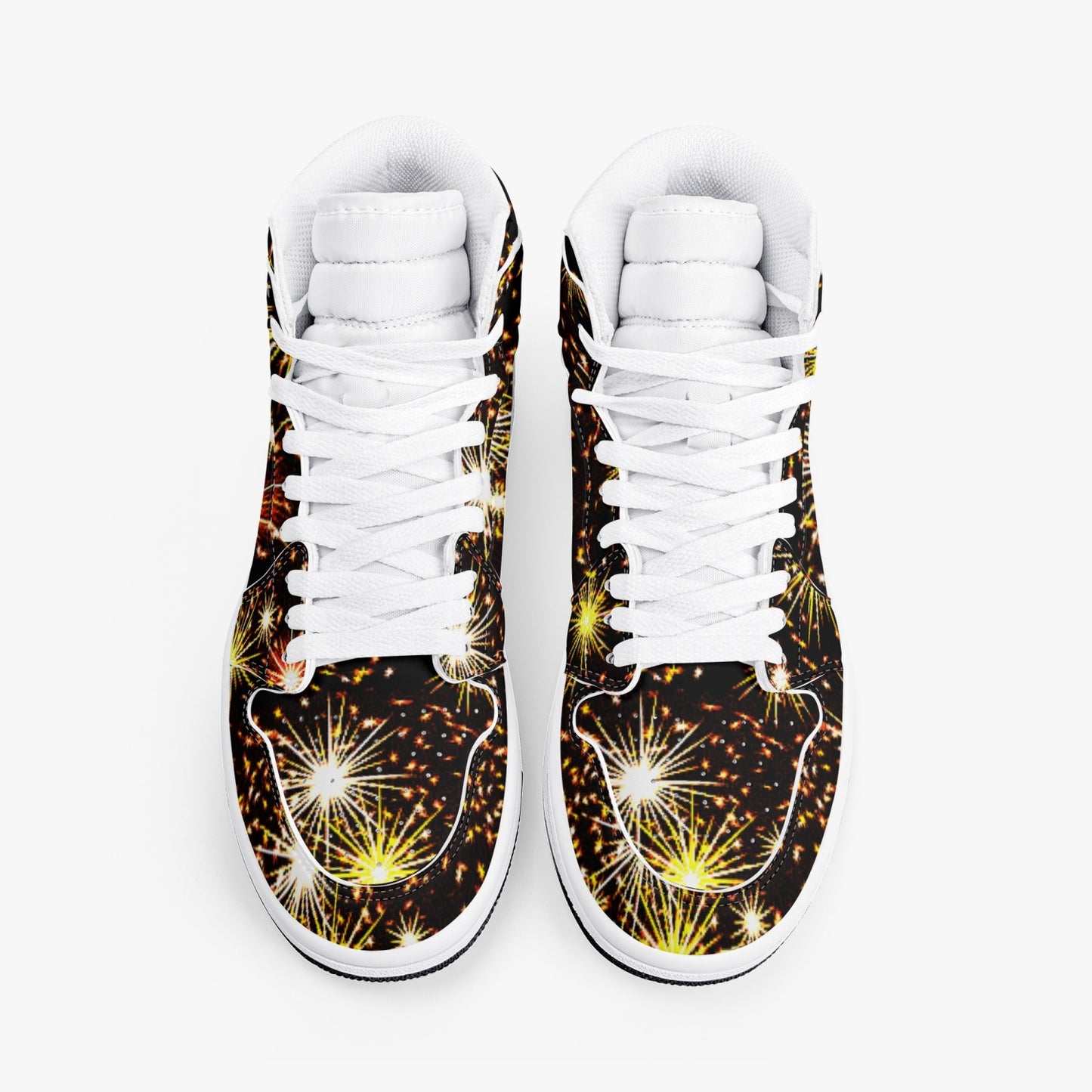 352. AJ1 Black High-Top Leather Sneakers